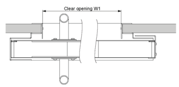 HBSB Single and double sliding door - clear opening for width