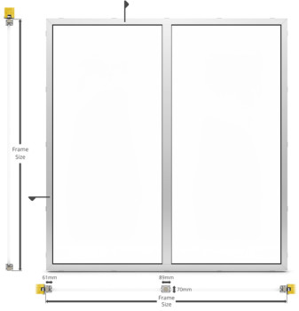 A60/AF70 Internal Fixed Frame Window/Partition - illustration