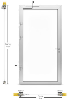 A60/AF70 Internal Single Hinged Door - illustration