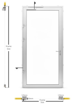 AF50 Internal Single Hinged Door - illustration