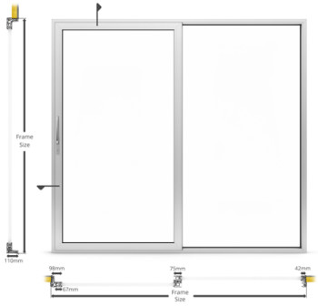 AF62 External Sliding Patio Type Door - illustration